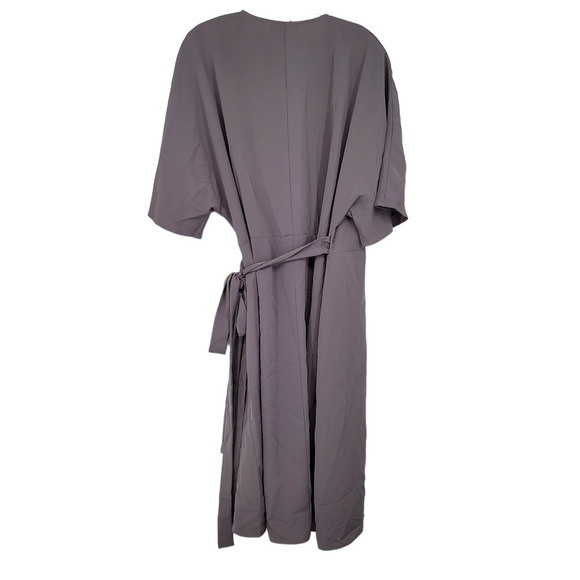 Standards & Practices Candice Georgette Wrap Dress in Smoke Grey Size 2X NEW - Picture 3 of 6